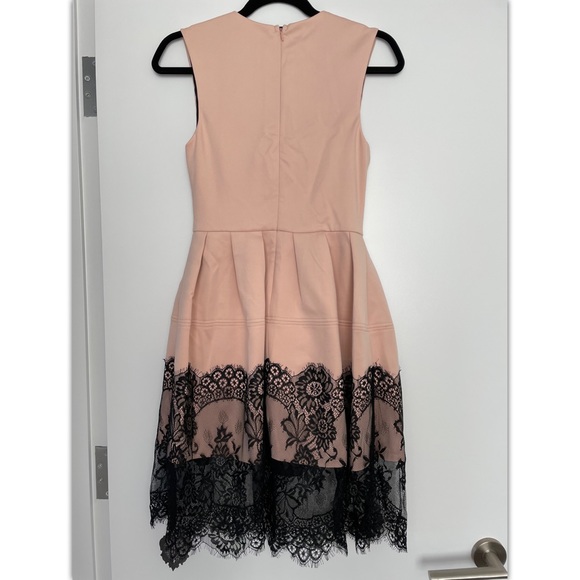 Mustard Seed peachy pink and black lace dress - Picture 3 of 6